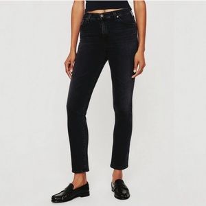 AG Adriano Goldschmied Mari High Rise Straight Leg Denim Jeans